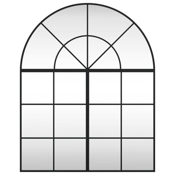 vidaXL Wandspiegel boog 80x100 cm ijzer zwart