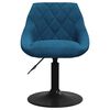 vidaXL Eetkamerstoelen draaibaar 2 st fluweel blauw