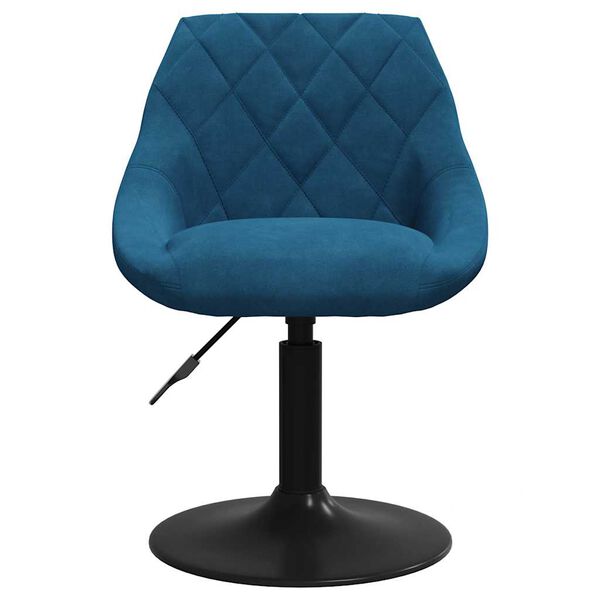 vidaXL Eetkamerstoelen draaibaar 2 st fluweel blauw