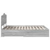 vidaXL Bedframe met hoofdeinde Grijs Sonoma 150 x 200 cm Bewerkt hout