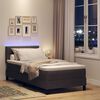 vidaXL Boxspring bed met matras met LED Donkerbruin 80 x 200 cm Stof