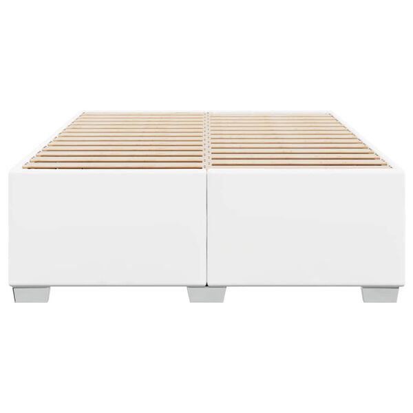 vidaXL Bedframe zonder matras Wit Volledig Kunstleer
