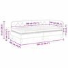vidaXL Hoekbedframe met matras Roze 100 x 200 cm Fluweel
