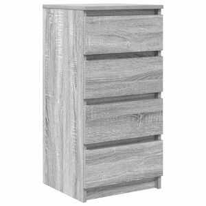 vidaXL Dressoir 37,5x35x76 cm bewerkt hout grijs sonoma eikenkleurig