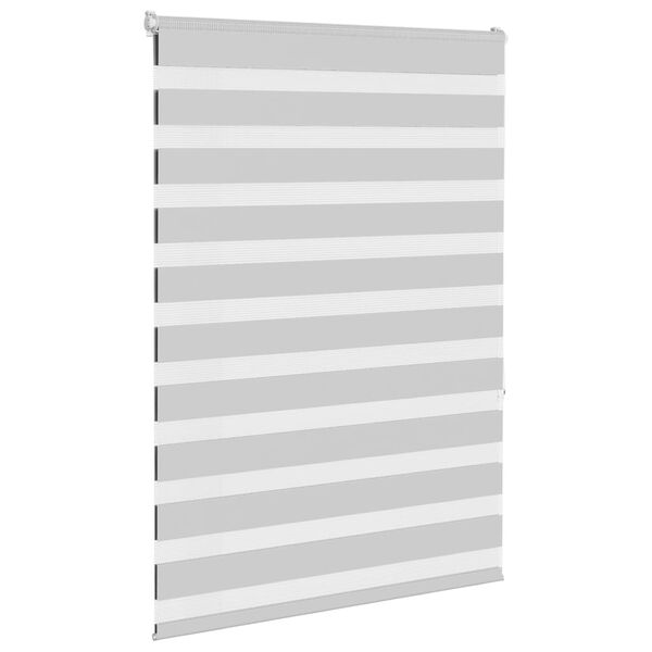 vidaXL Zebra rolgordijn 95x150 cm stofbreedte 90,9 cm lichtgrijs
