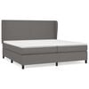 vidaXL Boxspring met matras kunstleer grijs 200x200 cm