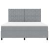 vidaXL Boxspring bed met hoofdeinde Lichtgrijs 180 x 200 cm Stof
