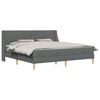 vidaXL Bedframe met matras Donkergrijs 180 x 200 cm Stof