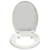 vidaXL Toiletbril soft-close ovaal wit