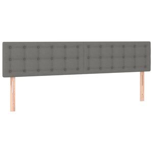 vidaXL Hoofdborden 160x5x78/88 cm stof donkergrijs