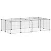 vidaXL Huisdierenkooi met deur 20 panelen 140x70x35 cm staal zwart