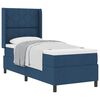 vidaXL Boxspring bed met matras met hoofdeinde Blauw 90 x 190 cm Stof