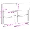 vidaXL Gestoffeerd hoofdbord Lichtgrijs 120 cm Massief grenenhout