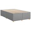 vidaXL Boxspring met matras stof lichtgrijs 120x190 cm