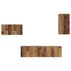 vidaXL Tv-meubelset met lade 4 pcs Oud Hout Bewerkt hout