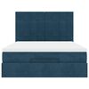 vidaXL Ottoman bed met matrassen 140x200cm fluweel donkerblauw