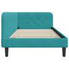 vidaXL Hoekbedframe met hoofdeinde Turquoise 100 x 200 cm Fluweel