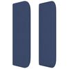 vidaXL Hoofdbord met randen 163x16x78/88 cm stof blauw