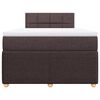 vidaXL Boxspring met matras stof donkerbruin 120x190 cm