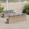vidaXL Tuin Sofa Set met kussen 8 pcs Beige poly rattan