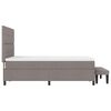 vidaXL Boxspringbed met hoofdeinde Taupe 140 x 200 cm Stof