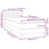 vidaXL Boxspring met matras fluweel lichtgrijs 80x220 cm