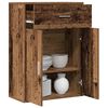 vidaXL Dressoir met lade Oudhout 60 x 30 x 84 cm Bewerkt hout
