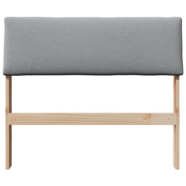 vidaXL Gestoffeerd hoofdbord Lichtgrijs 100 cm Massief grenenhout