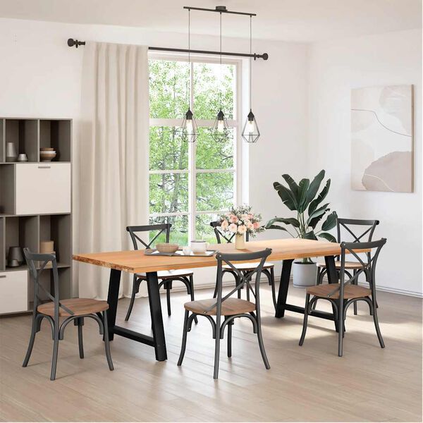 vidaXL Eettafelpoten 2 st A-vormig 100x(72-73) cm staal zwart