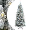 vidaXL Kunstkerstboom Wit 210 cm PVC en Plastic en Staal en PE