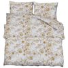 vidaXL Dekbedovertrekset 240x220 cm katoen wit en bruin