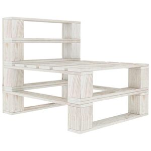 vidaXL Tuinmiddenbank pallet hout wit