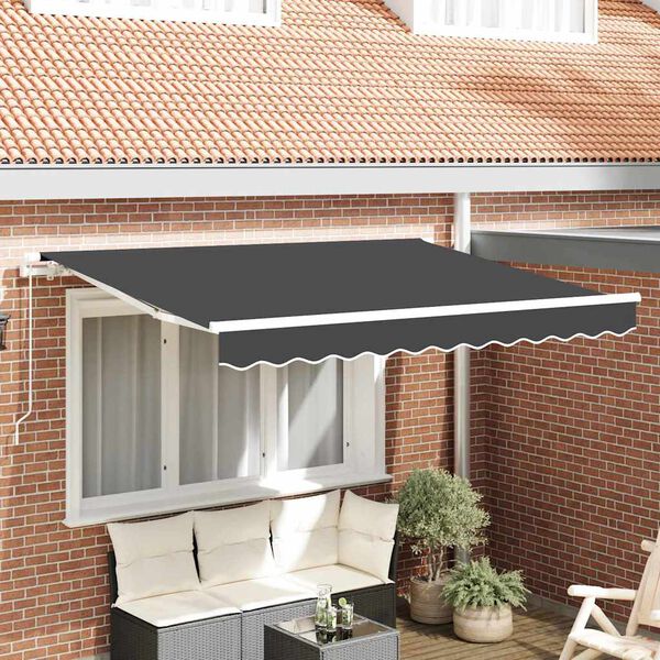 vidaXL Vervangingsdoek voor zonnescherm Antraciet 280 x 195 cm