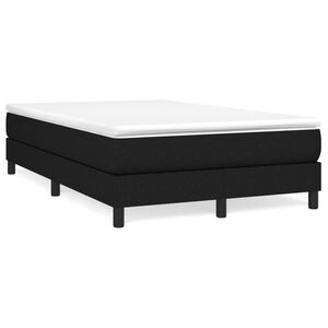 vidaXL Boxspring met matras stof zwart 120x200 cm