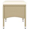 vidaXL 5-delige Bistroset poly rattan en gehard glas beige
