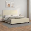 vidaXL Bedframe met hoofdbord kunstleer cr&egrave;mekleurig 160x200 cm