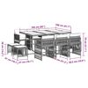 vidaXL 11-delige Tuinset met kussens poly rattan bruin