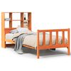 vidaXL Bed met boekenkast zonder matras massief hout wasbruin 75x190cm