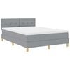 vidaXL LED Box Spring Bed met hoofdeinde Lichtgrijs 160 x 200 cm Stof