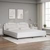 vidaXL Bedframe "Viana" met LED zonder matras wit 200x200 cm