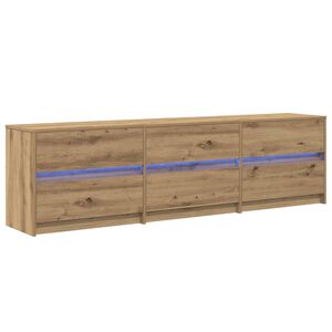 vidaXL TV Eenheden 2 st Artisan Eiken Bewerkt hout