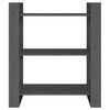 vidaXL Boekenkast/kamerscherm 80x35x91 cm massief grenenhout grijs