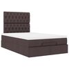 vidaXL Ottoman bed met matras en LED's 120x190 cm stof donkerbruin