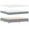 vidaXL Boxspringbed met matras Lichtgrijs 140 x 200 cm Stof