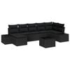 vidaXL Tuin Sofa Set 8 st Zwart poly rattan