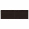 vidaXL Tafelblad natuurlijke rand 120x40x(2-4)cm eikenhout donkerbruin