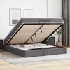 vidaXL Ottoman bed met matras 160x200cm kunstleer grijs