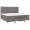 vidaXL Boxspring met matras stof donkergrijs 200x200 cm