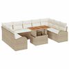 vidaXL Tuin Sofa Set 10 st beige en cr&egrave;mekleurig