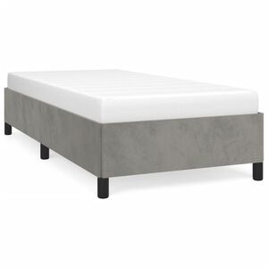 vidaXL Bedframe zonder matras 90x190 cm fluweel lichtgrijs